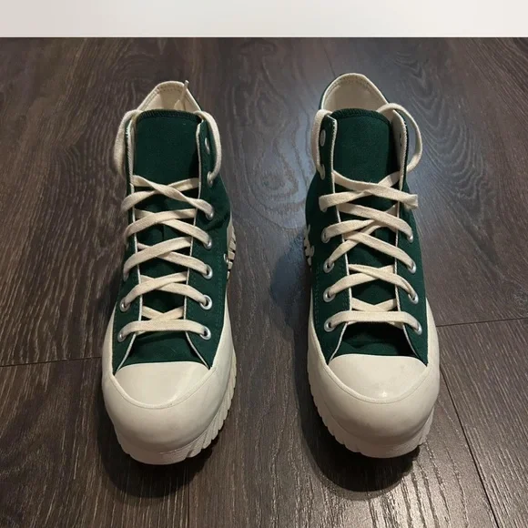 Converse Forest Green Platform Sneakers - Picture 2 of 4
